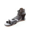 Bed Stu Capriana F373037 Womens Gray Leather Hook & Loop Strap Sandals Shoes 6