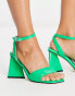 Topshop Remi two part block heel in green