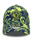 Men's Navy, Yellow Manchester United Allover Print 9FORTY Adjustable Hat