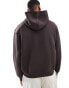 Фото #7 товара ASOS DESIGN heavyweight boxy oversized scuba hoodie in brown