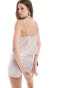 Miss Selfridge sparkly tie front cami in rose gold