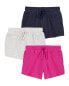 Kid 3-Pack Pull-On French Terry Shorts 4