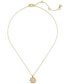 kate spade new york gold-Tone Stone Flower Pendant Necklace, 16" + 3" extender