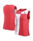 Фото #1 товара Women's Crimson/White Oklahoma Sooners Colorblock High Neck Tank Top