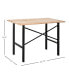 46"L x 28"W Garage Table with X Bar Support and Tabletop Natural/Black