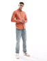 ASOS DESIGN slim oxford shirt in orange