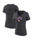 Фото #1 товара Women's Heather Charcoal LSU Tigers Evergreen Campus V-Neck T-shirt