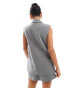 Stradivarius co-ord longline tailored waistcoat in grey pinstripe