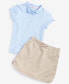 ფოტო #4 პროდუქტის Big Girls Uniform Short Sleeve Interlock Polo Shirt
