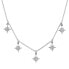 Fashion silver necklace with zircons NCL20W