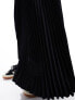 Y.A.S satin pleated midi skirt in black 2XL - фото #13