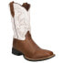 Roper Monterey Embroidered Square Toe Cowboy Womens Brown, White Casual Boots 0