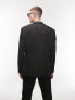 Фото #3 товара Topman stretch slim textured suit jacket in black