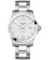 ფოტო #1 პროდუქტის Men's Swiss Conquest Stainless Steel Bracelet Watch 41mm