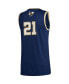 ფოტო #4 პროდუქტის Men's Number 21 Navy Georgia Tech Yellow Jackets Swingman Basketball Jersey