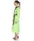 ფოტო #6 პროდუქტის Women's Palm Printed Belted Midi Dress