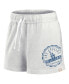 Фото #2 товара Women's Oatmeal Los Angeles Dodgers Oversized Badge Lounge Shorts