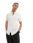 Фото #2 товара ASOS DESIGN slim fit grandad collar shirt in white