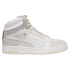 Фото #1 товара Puma Slipstream Mid Luxe Lace Up Mens White Sneakers Casual Shoes 382090-01