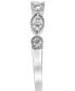 ფოტო #4 პროდუქტის Diamond Beaded-Edge Band (1/4 ct. t.w.) in 14K White, Yellow or Rose Gold