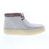 Фото #2 товара Clarks Wallabee Cup Boot 26167977 Mens White Suede Lace Up Chukkas Boots