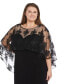 Фото #3 товара Plus Size Embroidered-Capelet Gown