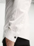 Фото #3 товара ASOS DESIGN Premium slim fit sateen shirt with wing collar in white