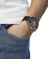 ფოტო #4 პროდუქტის Men's Swiss Automatic Seastar Black Rubber Strap Watch 46mm