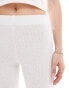 Mango lightweight knitted co-ord trousers in white