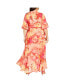 ფოტო #2 პროდუქტის Plus Size Mischa Maxi Wrap Tier Ruffle Dress