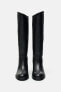 Leather knee-high boots