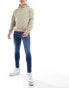 Фото #7 товара ASOS DESIGN spray on jeans with power stretch in tinted mid wash blue