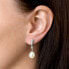 Silver earrings with true pearls Pavon 21040.1