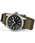 Men's Swiss Khaki Field Green Textile Strap Watch 42mm