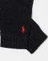 Polo Ralph Lauren merino wool gloves in black with logo