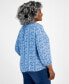 ფოტო #2 პროდუქტის Plus Size Printed Split-Neck Popover Blouse, Created for Style & Co