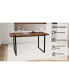 Фото #8 товара Rustic Industrial Dining Table, MDF Wood Top, Black Metal Legs