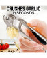 Garlic Press and Peeler Set With Silicone Peeler & Brush