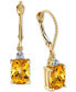 ფოტო #1 პროდუქტის Citrine (3 ct. t.w.) & Diamond Accent Drop Earrings in 14k Gold