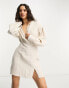 Фото #2 товара & Other Stories linen mini shirt dress in beige