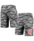 ფოტო #2 პროდუქტის Men's Charcoal, Gray Wisconsin Badgers Camo Backup Terry Jam Lounge Shorts