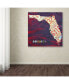 Фото #3 товара Design Turnpike 'Florida License Plate' Canvas Art - 18" x 18" x 2"
