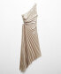 Фото #6 товара Women's Asymmetrical Pleated Dress