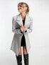 Фото #1 товара Forever New formal wrap short coat in light grey