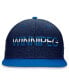 Фото #4 товара Men's Navy, Blue Winnipeg Jets Authentic Pro Rink Two-Tone Snapback Hat