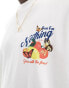 Good For Nothing fruit graphic back t-shirt in stone