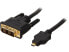 Фото #1 товара StarTech.com HDDDVIMM1M Black Micro HDMI (19 pin) Male to DVI-D (19 pin) Male to