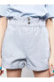 LCW Jeans Yüksek Bel Slouchy Düz Cep Detaylı Kadın Jean Şort