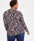 Фото #2 товара Plus Size Printed Zip-Detail Top, Created for Macy's