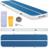 Фото #1 товара Мата для гимнастики акробатическая надувная GYMREX GR-ATM5 400 х 100 х 20 см сине-белая